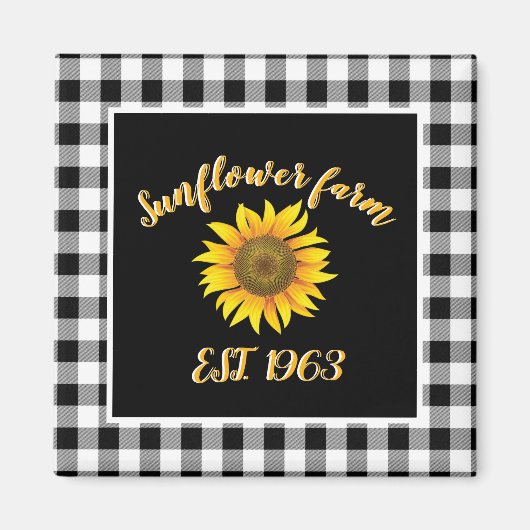 Zonnebloem boerderij magneet (Voorkant)