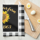 Zonnebloem boerderij theedoek (Quarter Fold)
