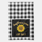 Zonnebloem boerderij theedoek (Verticaal)