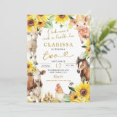 Zonnebloem Boerderij Zomerverjaardag Kaart (Staand voorkant)