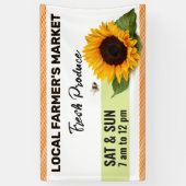 Zonnebloem Boerenmarkt Spandoek (Verticaal)