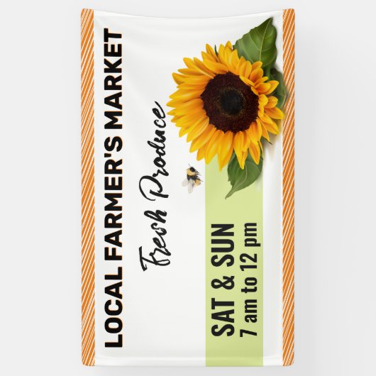 Zonnebloem Boerenmarkt Spandoek (Verticaal)