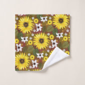 Zonnebloem Bohemian Floral Bad Handdoek (Wasdoekje)