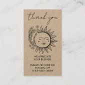 Zonnebloem Boho Chique Elegante Sociale Pictogramm Visitekaartje (Voorkant)