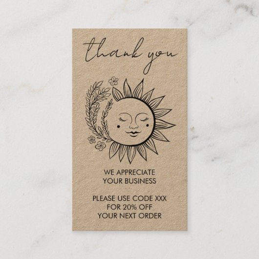 Zonnebloem Boho Chique Elegante Sociale Pictogramm Visitekaartje (Voorkant)