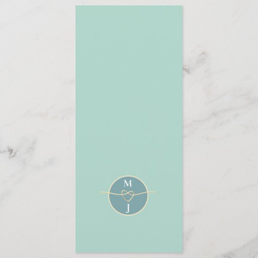 Zonnebloem Boho Dusty Blue Wedding Menu (Achterkant)