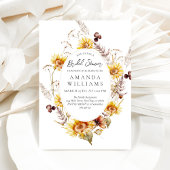 Zonnebloem Boho Wildflower Modern Vrijgezellenfees Kaart