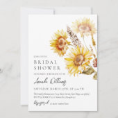 Zonnebloem Boho Wildflower Modern Vrijgezellenfees Kaart (Voorkant)