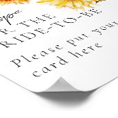 Zonnebloem Boho Wildflower Modern Vrijgezellenfees Poster (Hoek)