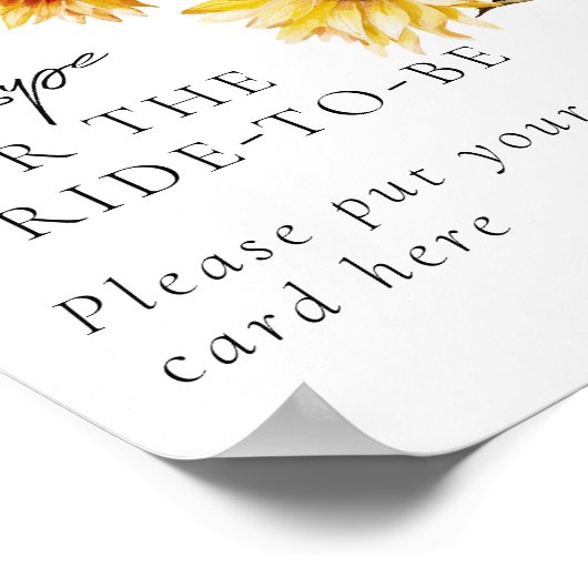 Zonnebloem Boho Wildflower Modern Vrijgezellenfees Poster (Hoek)