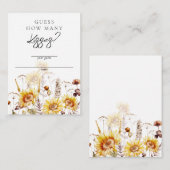 Zonnebloem Boho Wildflower Vrijgezellenfeest Guess Informatiekaartje (Voorkant / Achterkant)