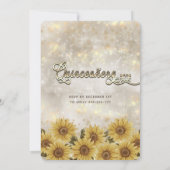 Zonnebloem bokeh String lichten glitter jurk Kaart (Achterkant)