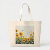 Zonnebloem Boodschappentas Grote Tote Bag (Voorkant)