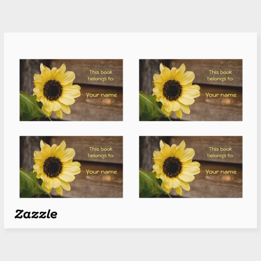 Zonnebloem bookplate sticker (Vel)