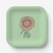 Zonnebloem Bord Groen (Voorkant)