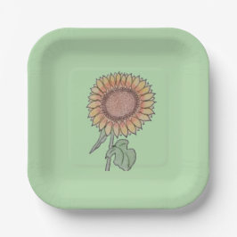 Zonnebloem Bord Groen