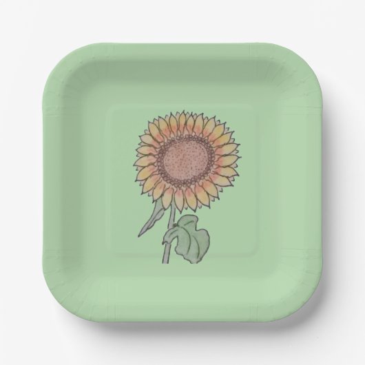 Zonnebloem Bord Groen (Voorkant)