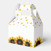 Zonnebloem Borduivende Gele Witte Floral Bedankdoosjes (Achterkant)