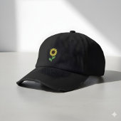 Zonnebloem borduurwerk Pet | Eenvoudige kleine blo