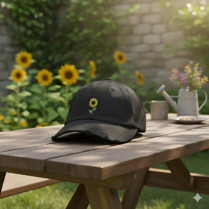 Zonnebloem borduurwerk Pet Eenvoudige kleine blo