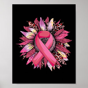 Zonnebloem Borstkanker Bewustheid Leopard Sunflowe Poster