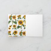 Zonnebloem Botanisch gebladerte Verjaardag Kaart (Binnen)
