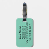 Zonnebloem Botanisch gepersonaliseerd Bagagelabel (Achterkant verticaal)