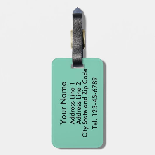 Zonnebloem Botanisch gepersonaliseerd Bagagelabel (Achterkant verticaal)