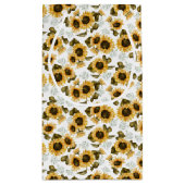 Zonnebloem Botanisch Patroon Klein Cadeauzakje (Achterkant)