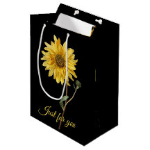 Zonnebloem Botanische Black Gift Bag