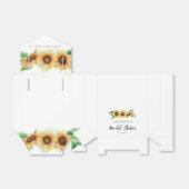 Zonnebloem Botanische Bruiloft Feest Bedankdoosjes (Uitgevouwen)