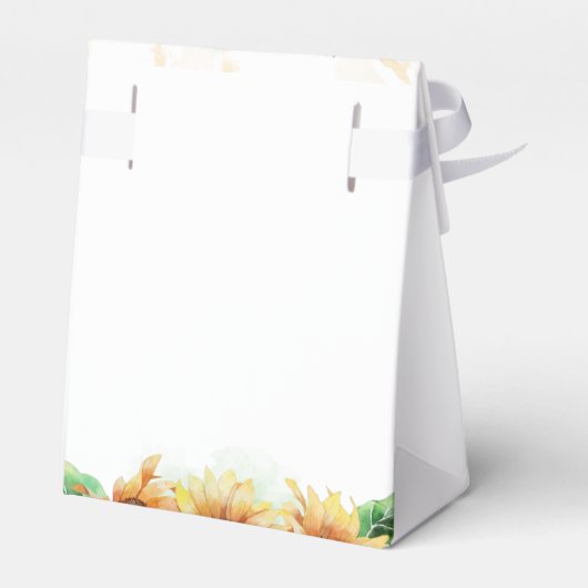 Zonnebloem Botanische Bruiloft Feest Bedankdoosjes (Achterkant)