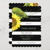 Zonnebloem Botanische Pensioen Viering Kaart (Voorkant / Achterkant)