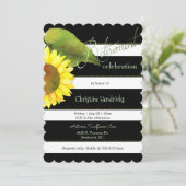 Zonnebloem Botanische Pensioen Viering Kaart (Staand voorkant)