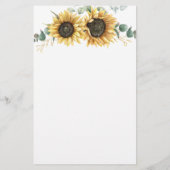 Zonnebloem Botanische Vrijgezellenfeest Advice Kaa Briefpapier (Achterkant)