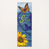 Zonnebloem Boterfly Anchor Sailing Yoga Mat (Voorkant)