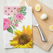 Zonnebloem Boterfly Elephant Floral Kitchen Towel Theedoek (Quarter Fold)