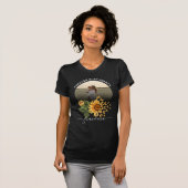 Zonnebloem Boterfly Memorial Waterverf Familie T-shirt (Voorkant volledig)