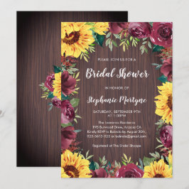 Zonnebloem Bourgogne Bloemhout Vrijgezellenfeest Kaart