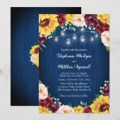 Zonnebloem Bourgogne Navy Jars Lights Bloemenbruil Kaart (Voorkant / Achterkant)