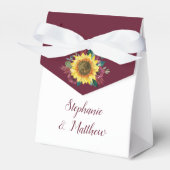Zonnebloem Bourgogne Roos Geometrische bruiloft Be Bedankdoosjes (Voorkant Zijde)