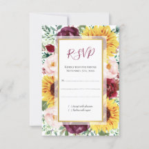 Zonnebloem Bourgondië Herfst Goud Bloemen Bruiloft