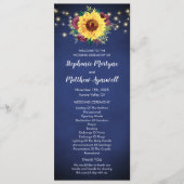 Zonnebloem Bourgondië Roos Bloemenverlichting Mari Programmakaart (Voorkant)