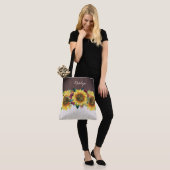 Zonnebloem Bourgondië Roos Kant rustiek gepersonal Tote Bag (Op model)
