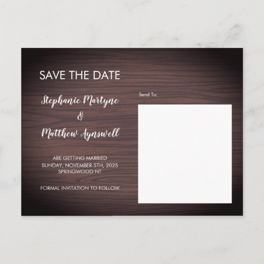 Zonnebloem Bourgondië Roos Lichten Houten Bewaar D Aankondigingskaart (Achterkant)