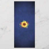 Zonnebloem Bourgondië Roos Lights Navy Bruiloft Me Menu (Achterkant)