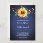 Zonnebloem Bourgondische Rozen Lights Navy Blue Br Kaart (Voorkant)