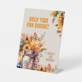 Zonnebloem Bouw je eigen boeket Reclamebord Met Voetstuk (Voorkant)