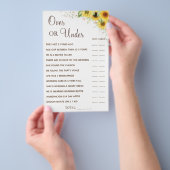 Zonnebloem, boven of onder Vrijgezellenfeest, spel Flyer (Hand)