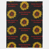 Zonnebloem... Brain Aneurysm Fleece Deken (Voorkant)